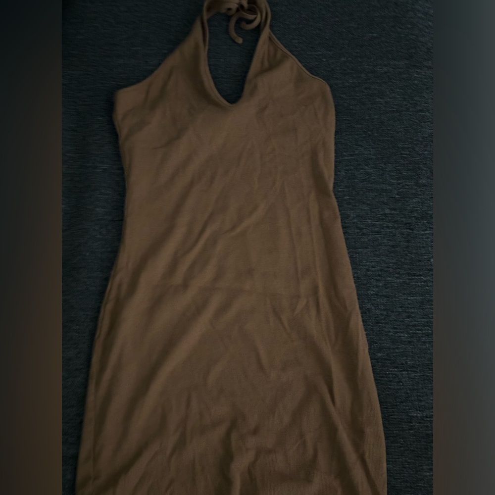 Halter top fitting dress wild fable small brown